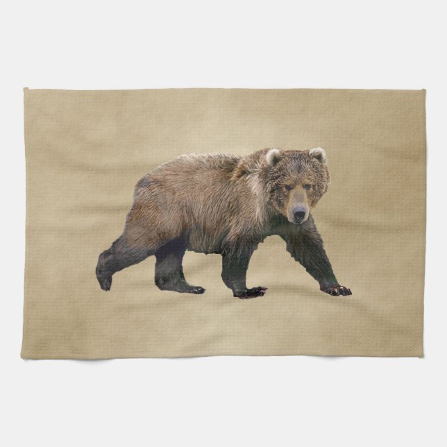 Kodiak Bear Kitchen Towel (Horizontal)