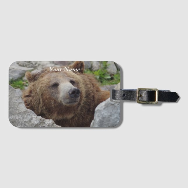 Kodiak Bear Luggage Tag (Front Horizontal)