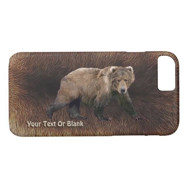 Kodiak Bear On Caribou Fur Case-Mate iPhone Case (Back (Horizontal))