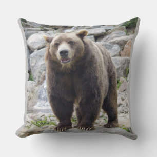 Kodiak Bear Throw Pillow