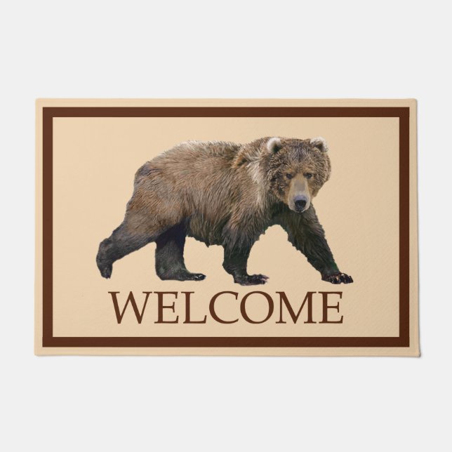 Kodiak Bear - Welcome Doormat (Front)