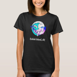 Kodiak Island Ak Japanese Paint Geometric Orca Kil T-Shirt