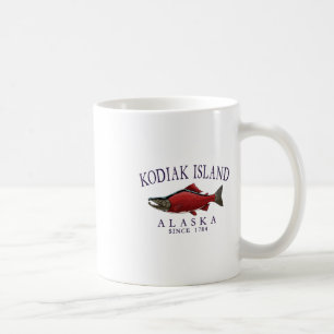 Kodiak Island Alaska Salmon Since 1784 Arched Plum Coffee Mug