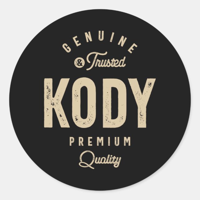 Kody Genuine and Trusted - Name Kody Classic Round Sticker (Front)