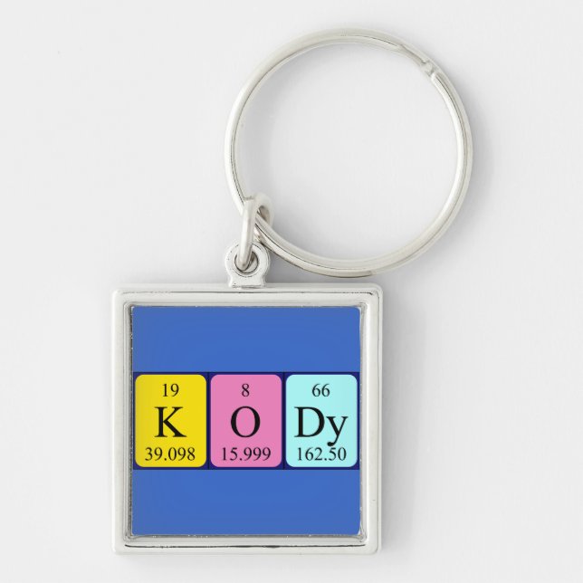 Kody periodic table name keyring (Front)