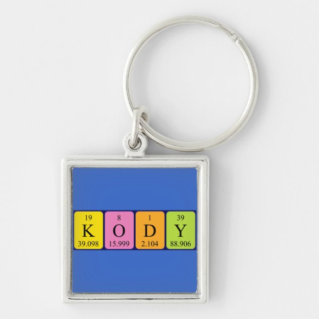 Kody periodic table name keyring (Front)