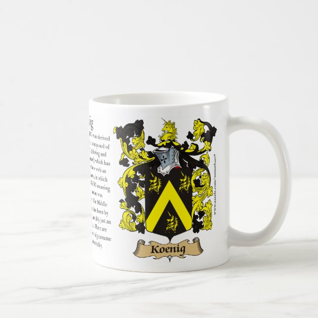 Koenig, the Origin, the Meaning and the Crest Mug (Right)