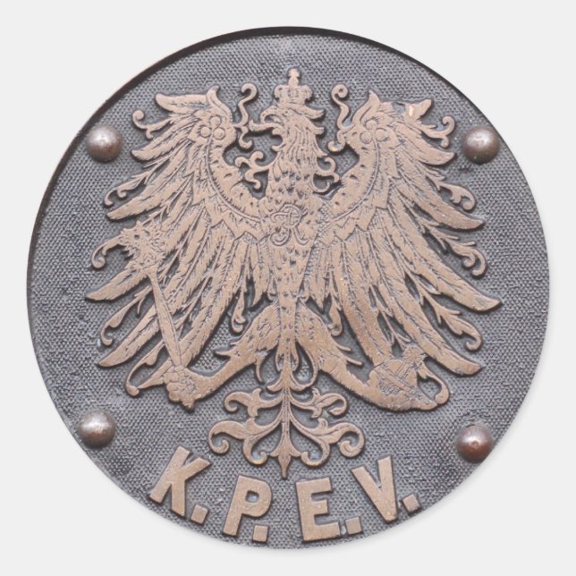 Koeniglich Preussische Eisenbahn-Verwaltung Classic Round Sticker (Front)