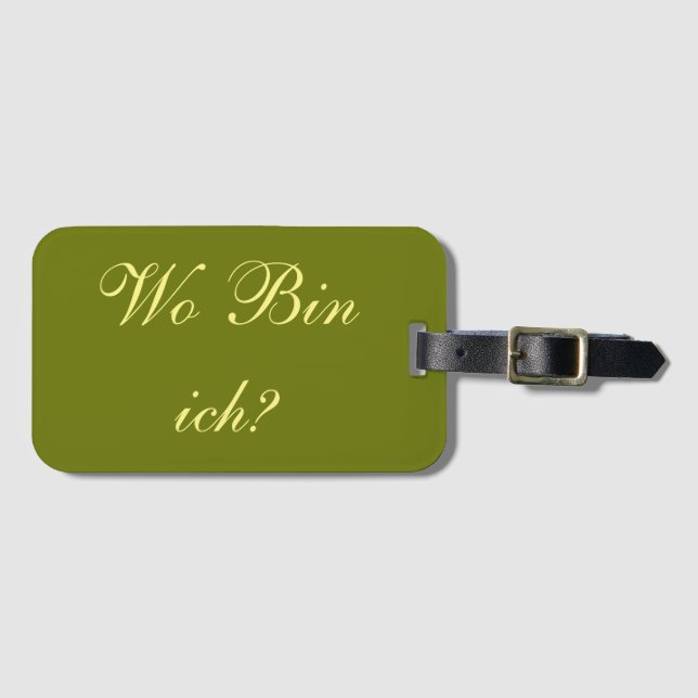 Kofferanhänger - Wo bin ich? Luggage Tag (Front Horizontal)