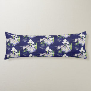 Kogyo Tsukioka Irises,Japanese Flower Art Body Pillow