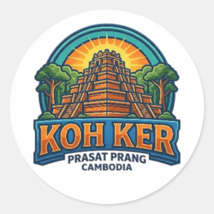 KOH KER TEMPLE CLASSIC ROUND STICKER