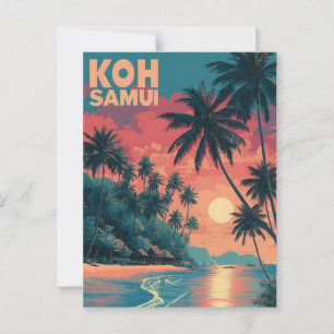 Koh Samui vintage  Postcard