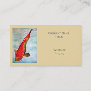 Kohaku Koi Japanese Fish stylish oriental Business Card