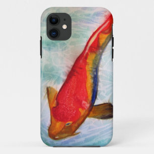 Kohaku Koi Japanese fish watercolor art iPhone 11 Case