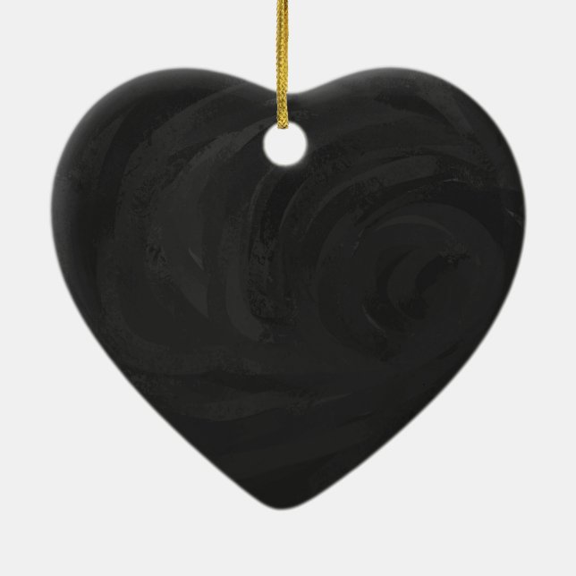 Kohl Black Ceramic Ornament (Back)