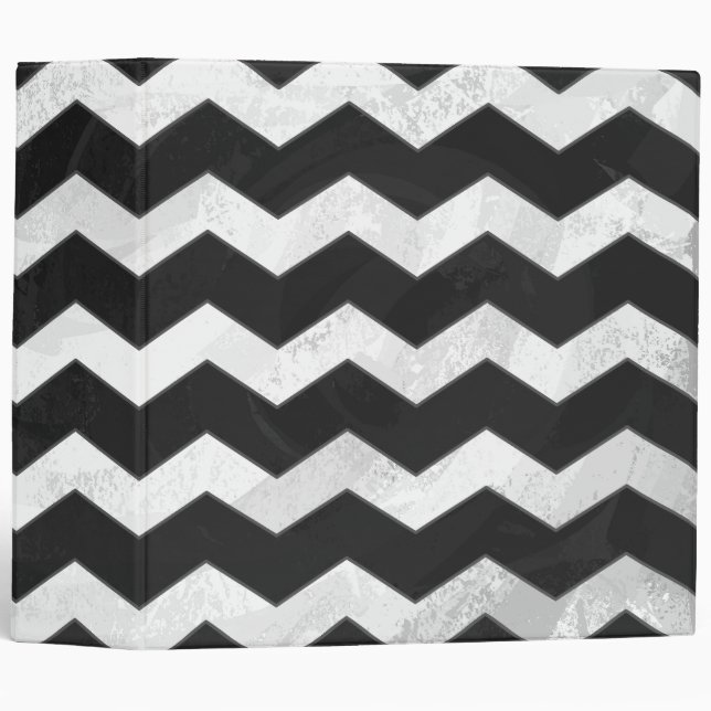 Kohl Black Chevron Pattern Binder (Front/Spine)