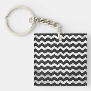 Kohl Black Chevron Pattern Keychain