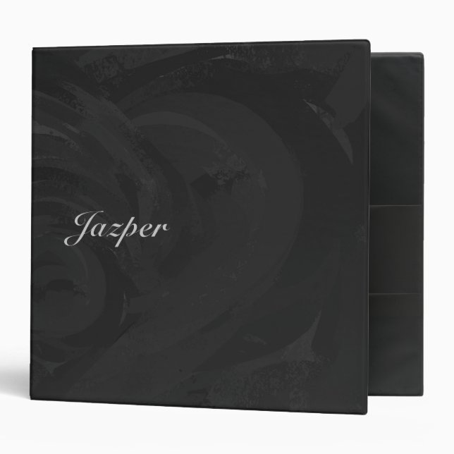 Kohl Black Monogram Personalized Binder (Front/Inside)