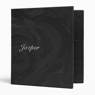 Kohl Black Monogram Personalized Binder