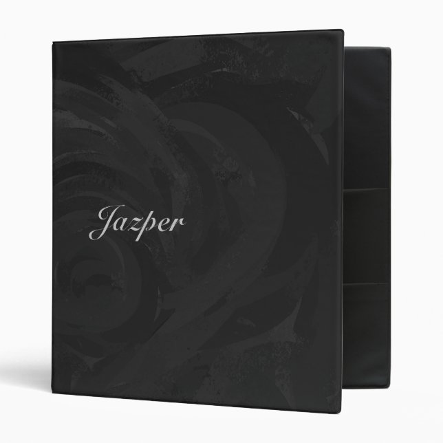 Kohl Black Monogram Personalized Binder (Front/Inside)