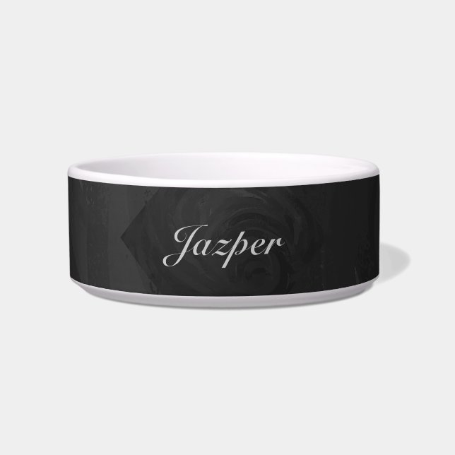 Kohl Black Monogram Personalized Bowl (Front)