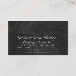 Kohl Black Monogram Personalized Business Card
