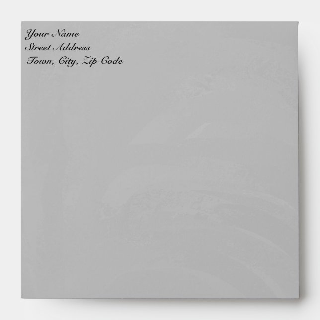 Kohl Black Monogram Personalized Envelopes (Front)