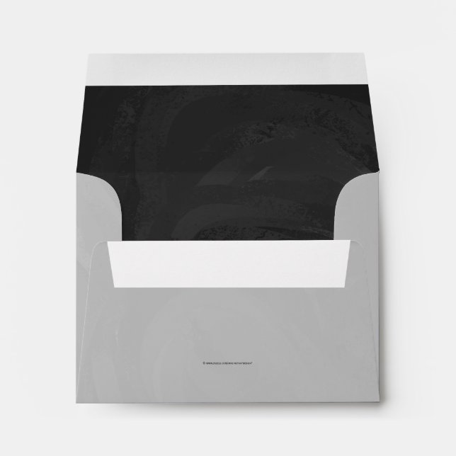 Kohl Black Monogram Personalized Envelopes (Back (Bottom))