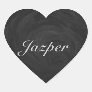 Kohl Black Monogram Personalized Heart Sticker