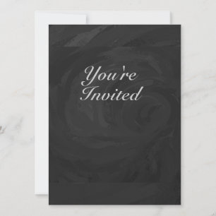 Kohl Black Monogram Personalized Invitation