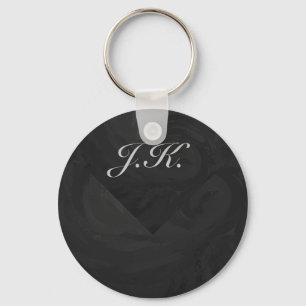 Kohl Black Monogram Personalized Keychain