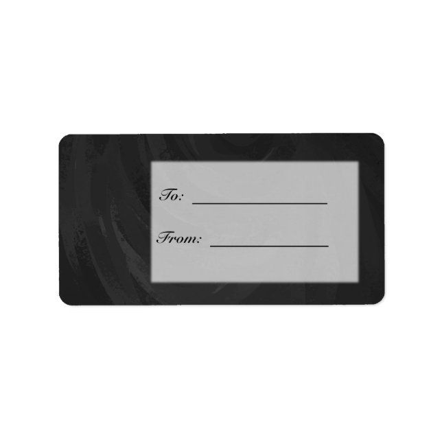 Kohl Black Monogram Personalized Label (Front)