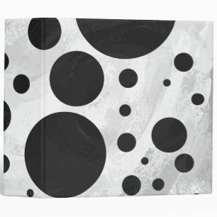 Kohl Black Polka Dot Pattern Binder