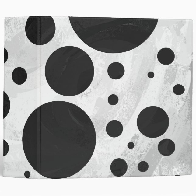 Kohl Black Polka Dot Pattern Binder (Front/Spine)