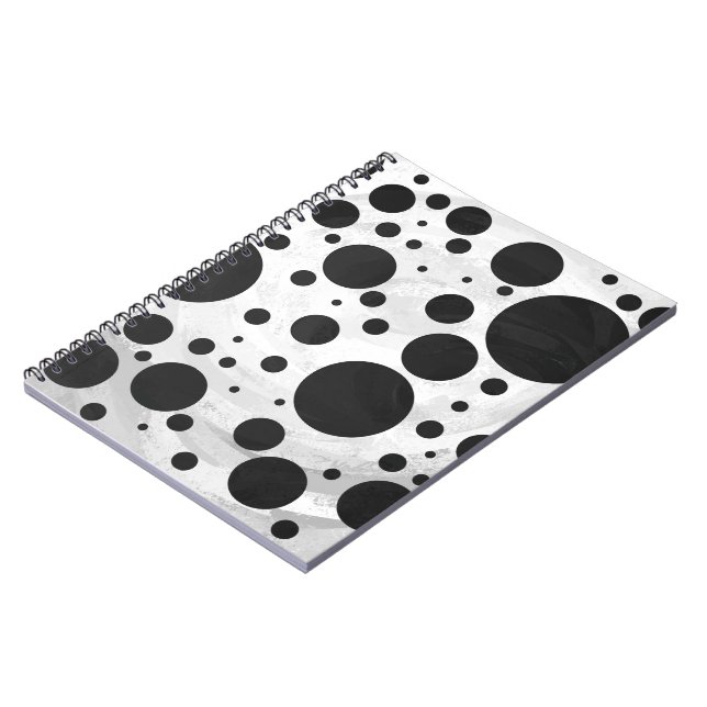 Kohl Black Polka Dot Pattern Notebook (Left Side)