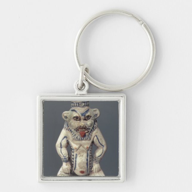 Kohl Pot, depicting the Egyptian household god Bes Keychain (Front)