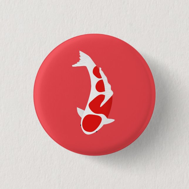 Koi 1 Inch Round Button (Front)