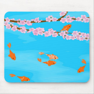 Koi and Sakura Mousepad