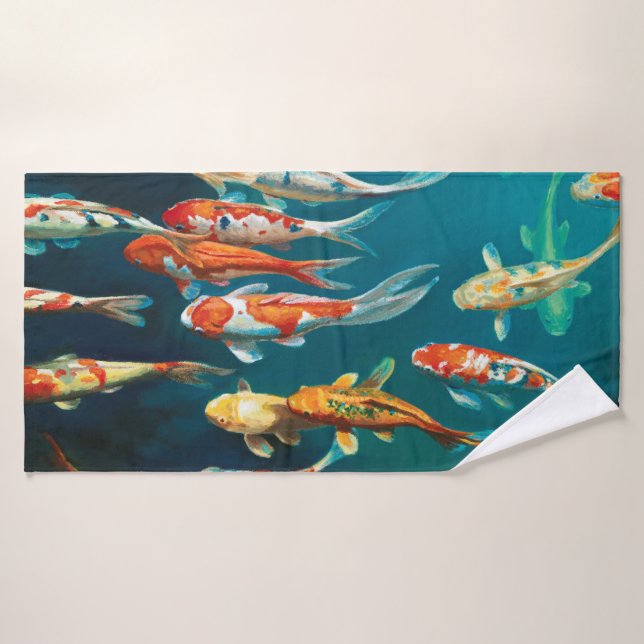 Koi Ballet -  Bath Towel (Bath Towel)