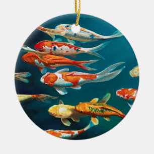 Koi Ballet -  Ceramic Ornament
