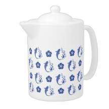 "Koi Blossom Crest: Serene Blue Edition"