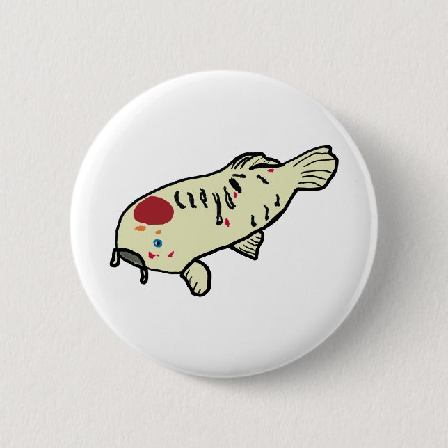 Koi Carp 2 Inch Round Button (Front)