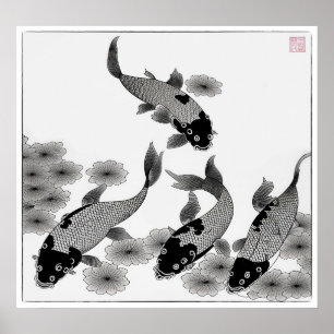 Koi Carp Art Print