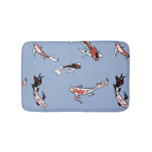 Koi Carp Fish Pattern Bath Mat