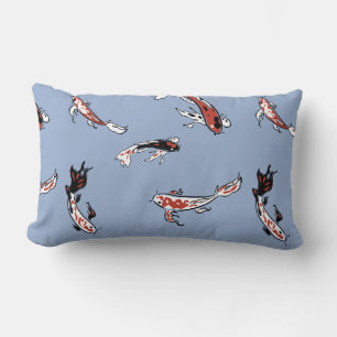 Koi Carp Fish Pattern Lumbar Pillow