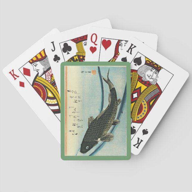 Koi (Carp) - Hiroshige's Japanese Fish Print Playing Cards (Back)
