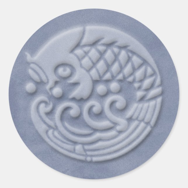 koi - classic round sticker (Front)