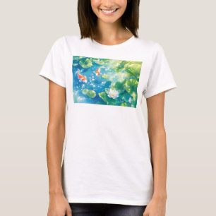 Koi Fish Among Lily Pads T-Shirt