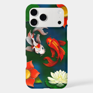 Koi fish and White Lotus Lily Pad Pond
