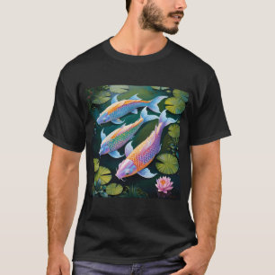 Koi Fish Art, Cute Fish Cartoon Gifts For Fish Lov T-Shirt